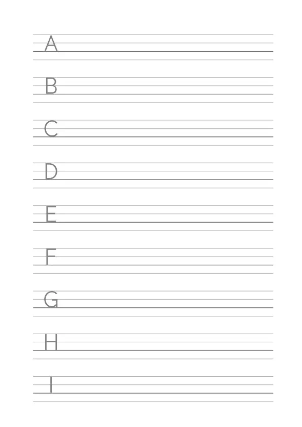 アルファベットの練習「ABCなぞり書き練習シート B」
