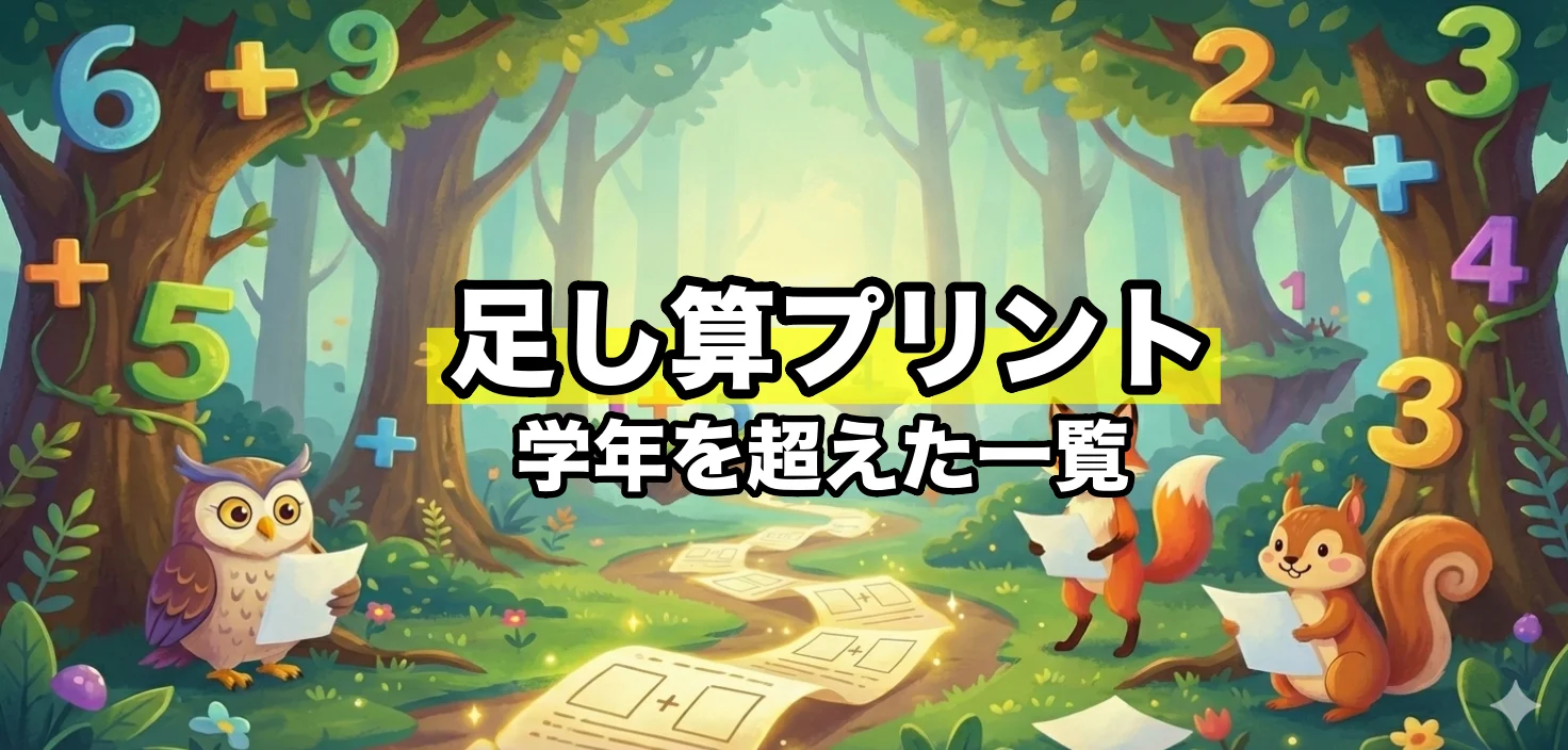 学年を超えた足し算プリントの一覧(まとめ)