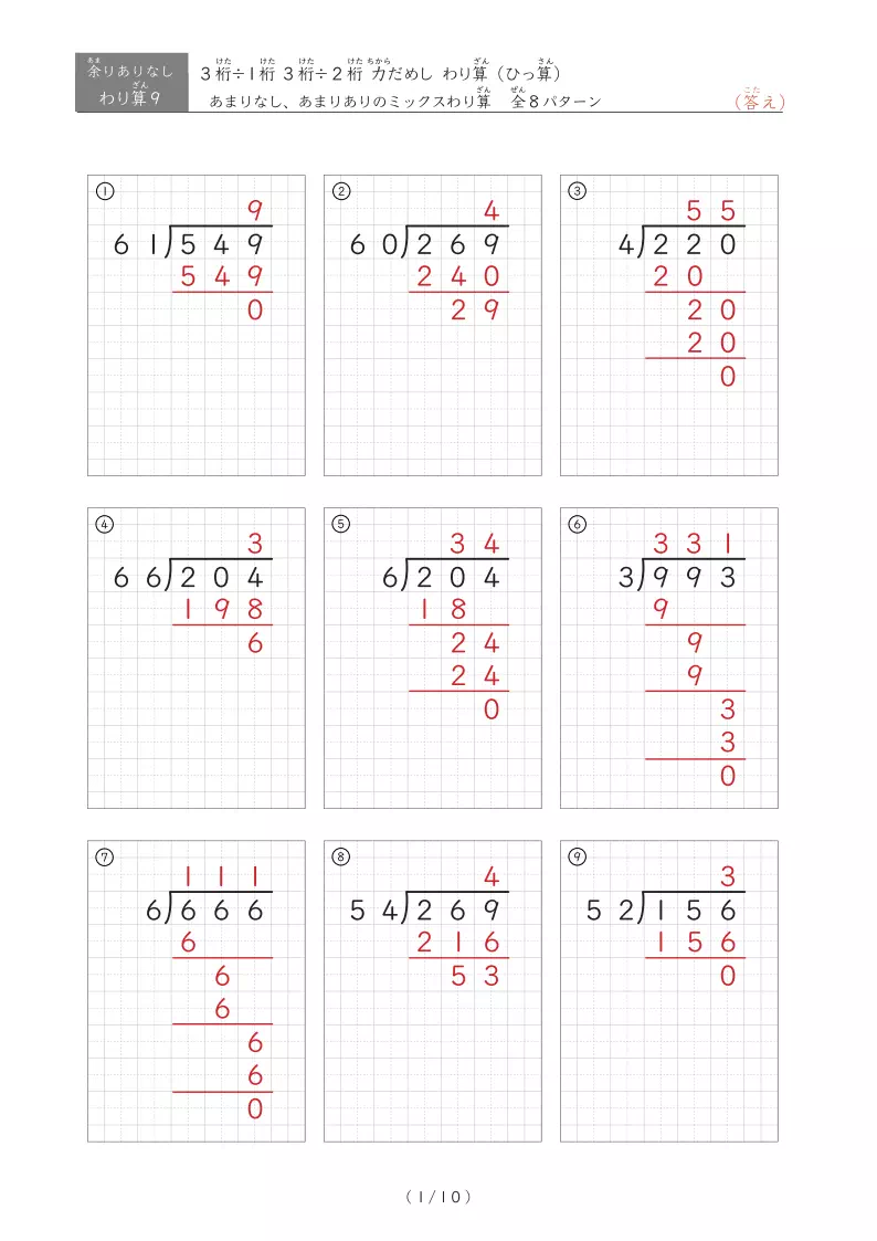 あまりが５割ほどの問題パターン