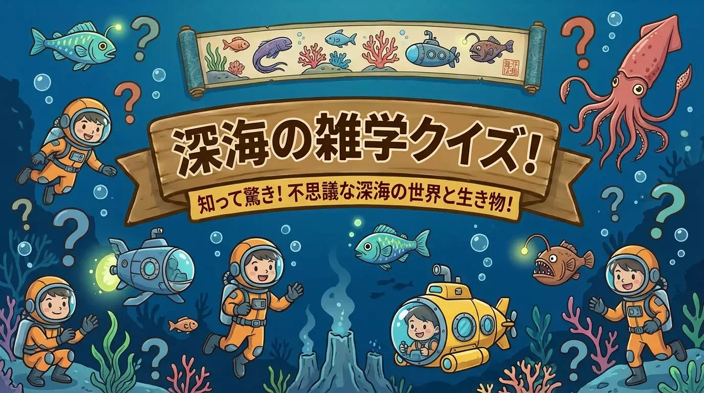 ちょっと不思議な深海に関する雑学クイズ｜難易度3種類 | 幼児から小学生まで60問
