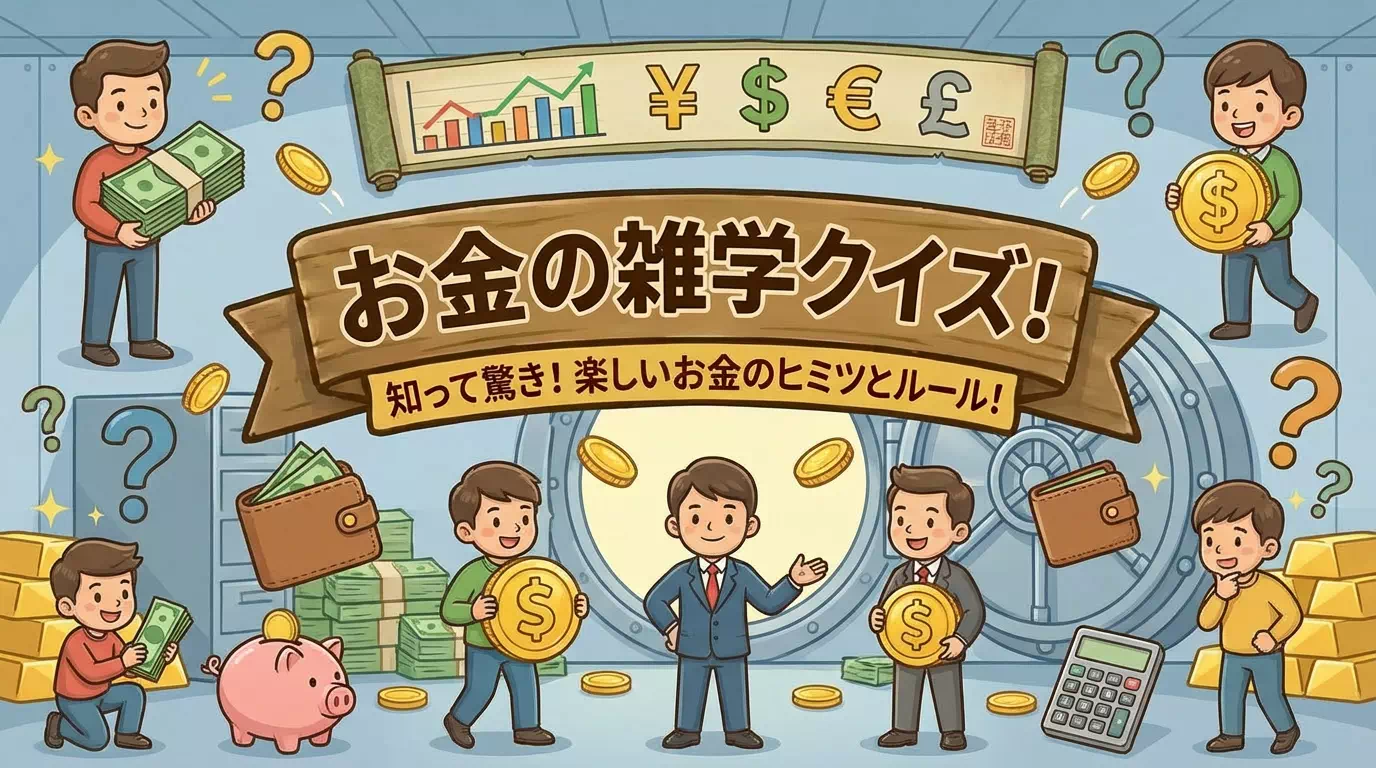 子供向けお金に関する雑学クイズ｜難易度3種類 | 幼児から小学生まで60問