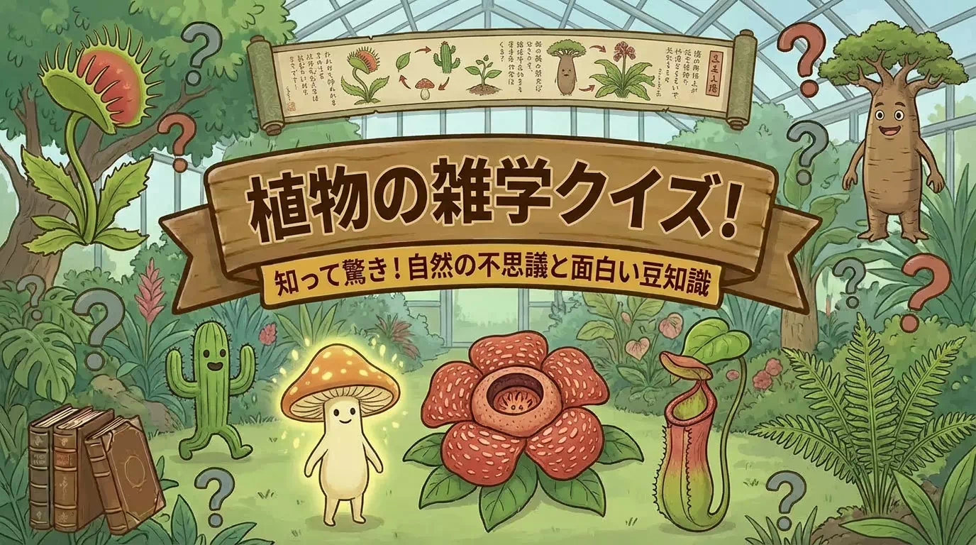 親子で楽しむ植物に関する雑学クイズ｜難易度3種類 | 幼児から小学生まで60問