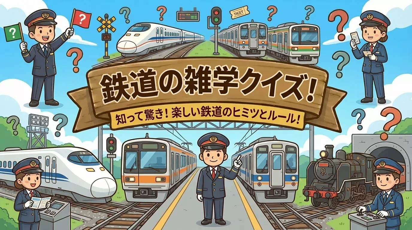 子供向け鉄道に関する雑学クイズ｜難易度3種類 | 幼児から小学生まで60問